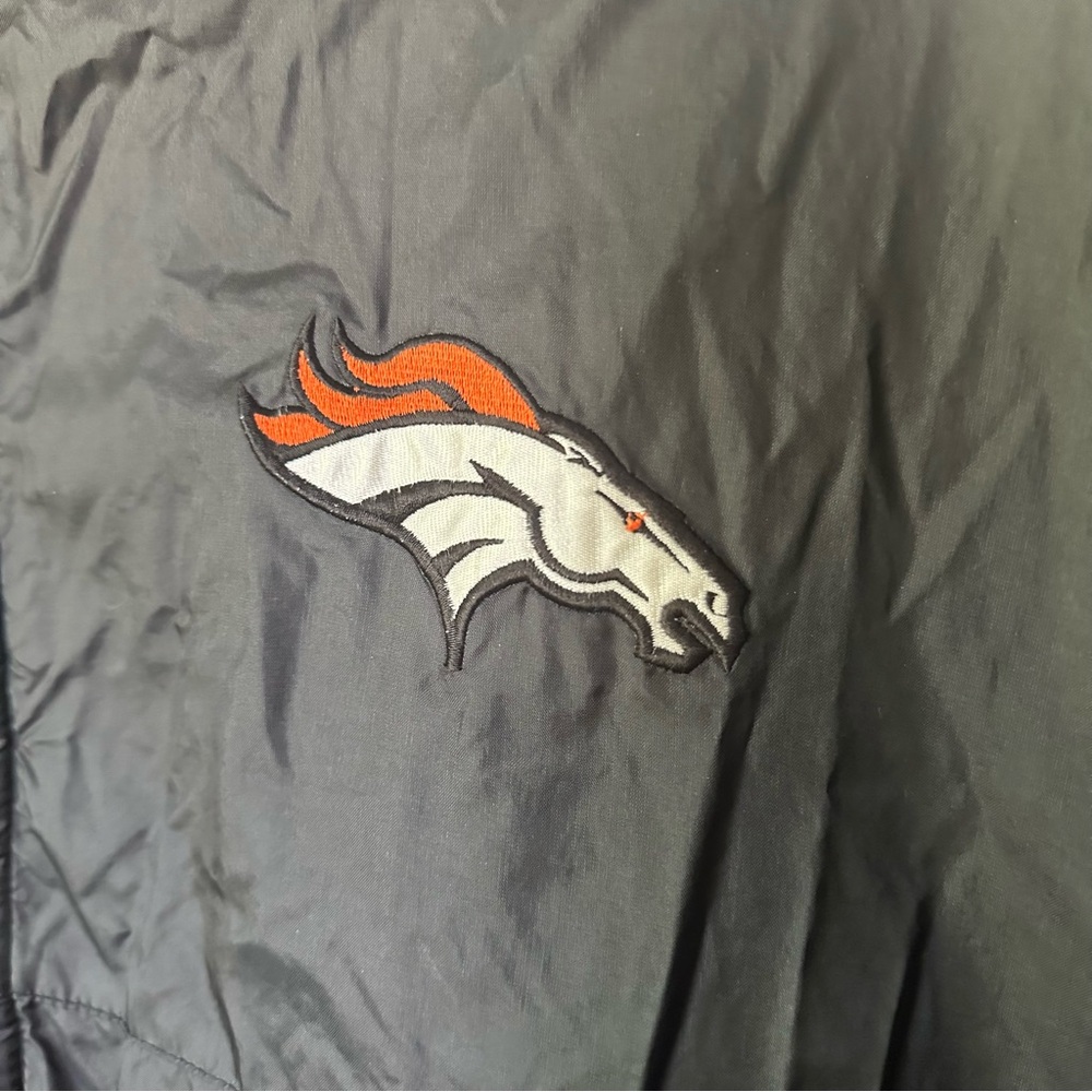 Vintage NFL Denver Broncos Zip-Up Men's Reversible Fleece Jacket X-Large - Picture 10 of 15